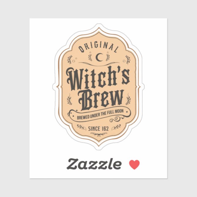 Halloween Original Witch's Brew Magic Potion Sticker (Sheet)