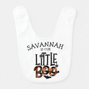 Halloween Our Little Boo Spider Green Baby Bib