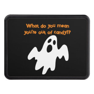 Halloween Out of Candy Funny Ghost Hitch Cover