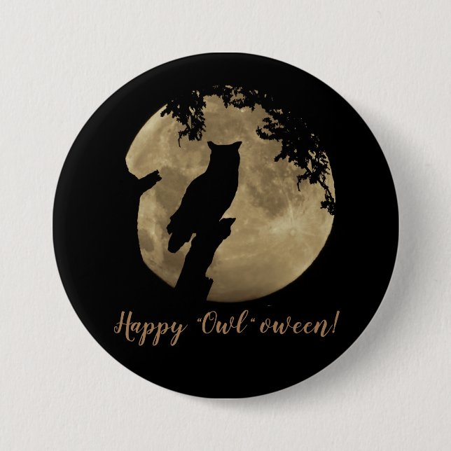 Halloween Owl Button (Front)
