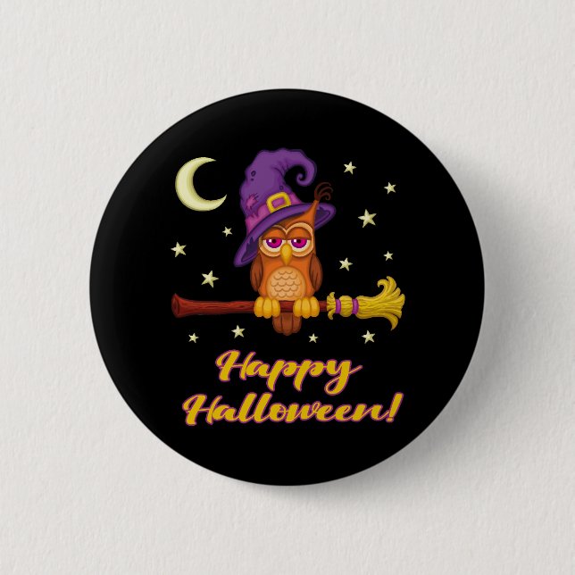 Halloween Owl  Button (Front)