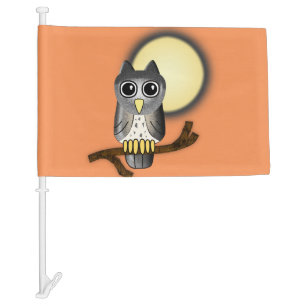 Halloween Owl Car Flag
