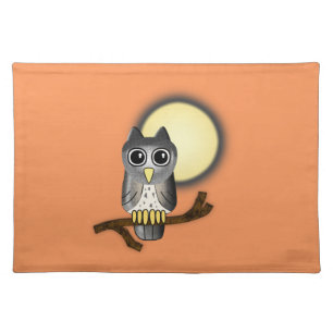 Halloween Owl Cloth Placemat