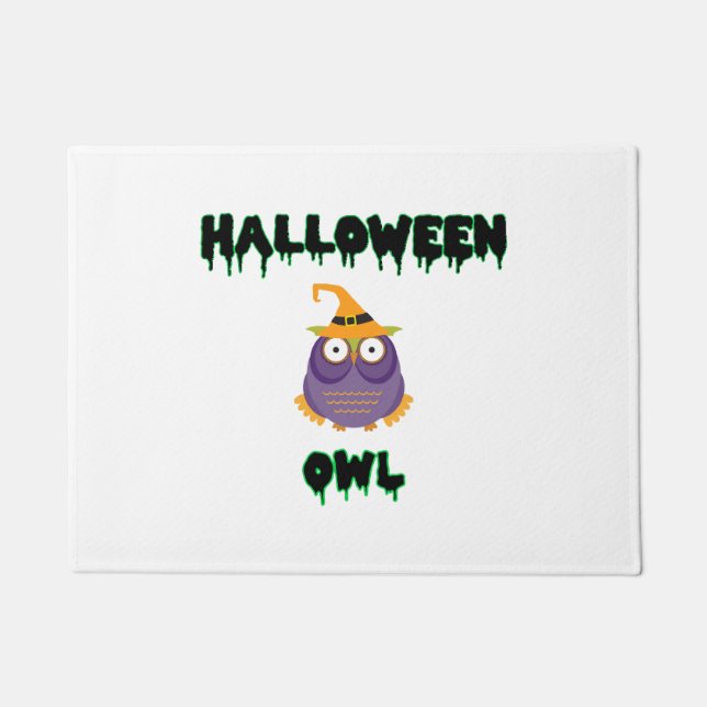 Halloween owl colorful doormat (Front)