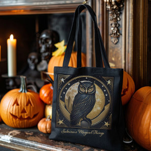Halloween Owl Custom Trick or Treat Tote Bag