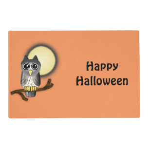 Halloween Owl Happy Haloween Placemat