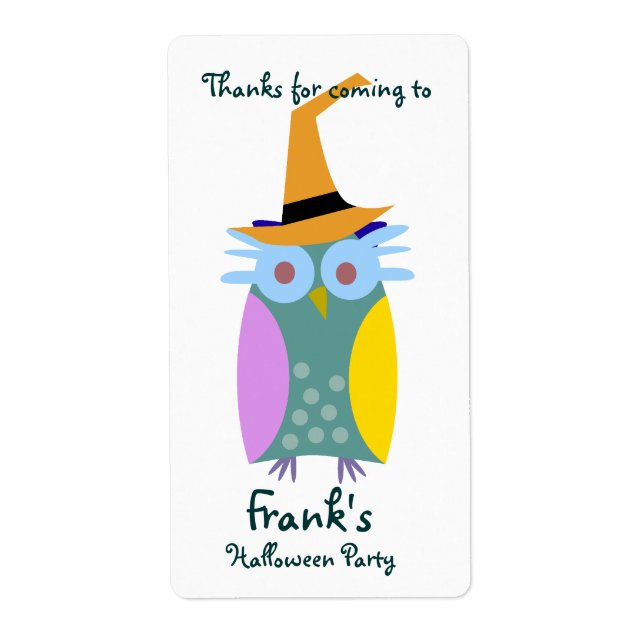 Halloween Owl Label (Front)