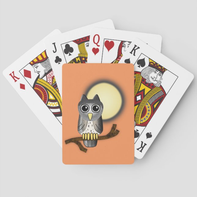 Halloween Owl Poker Cards (Back)