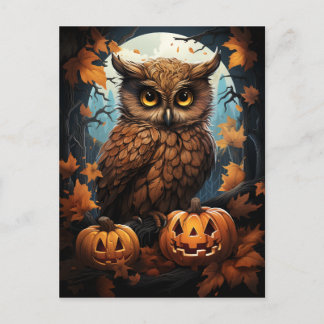 Halloween Owl Postcard