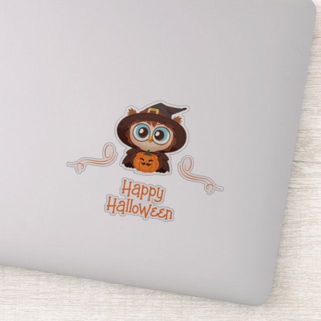 Halloween/owl/pumpkin/witch Sticker (Detail)