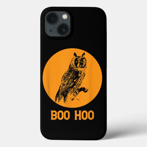 Halloween Owl Retro Orange Full Moon Boo Gift  iPhone 13 Case