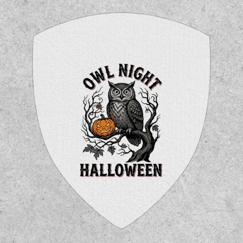 Halloween Owl Shirt Vintage Spooky Bird Party Desi Patch