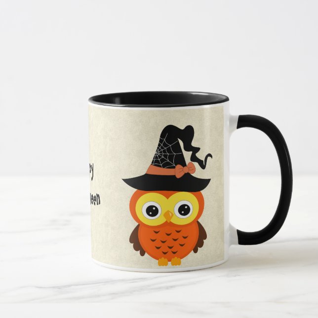 Halloween Owl with Witch Hat Mug (Right)