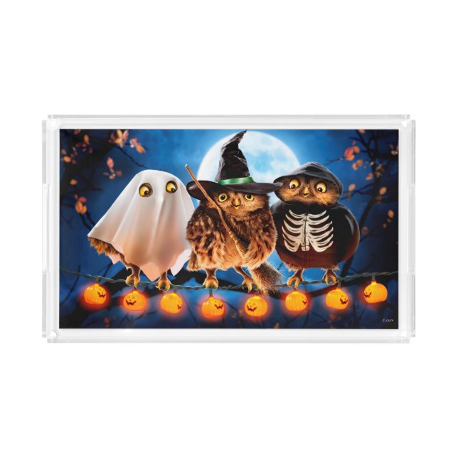 Halloween Owls Acrylic Tray (Front)