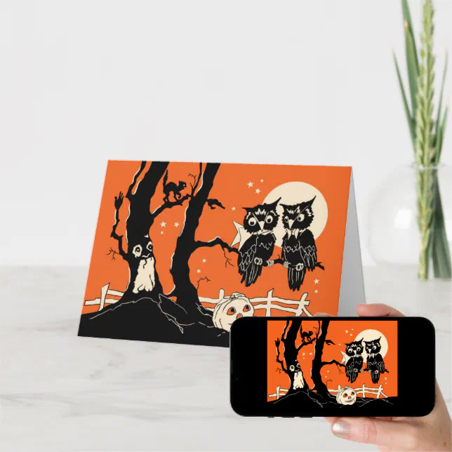 Halloween Owls Card | Zazzle