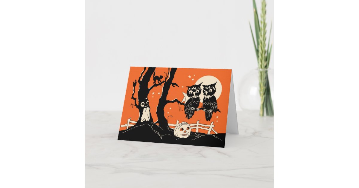 Halloween Owls Card | Zazzle