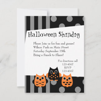 Halloween Owls Invitation