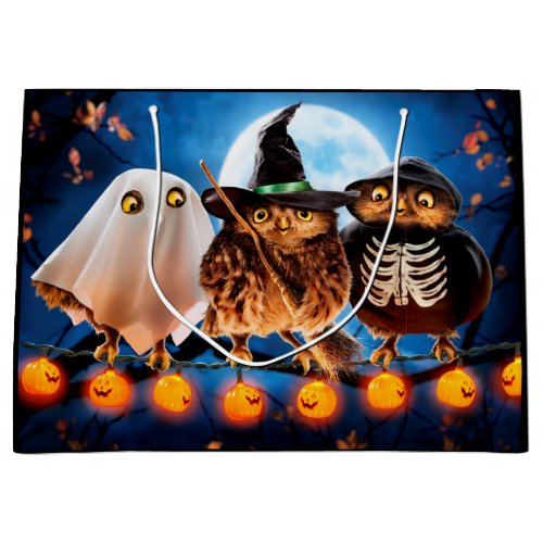 Halloween Owls Large Gift Bag