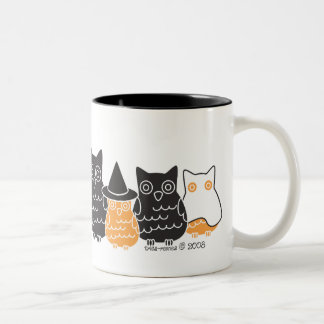 Halloween Owls Two-Tone Coffee Mug