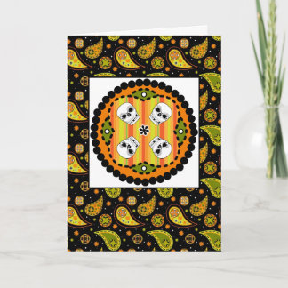 Halloween Paisley Skull Card