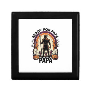 Halloween Papa Shirt Vintage Graveyard Sunset Desi Gift Box
