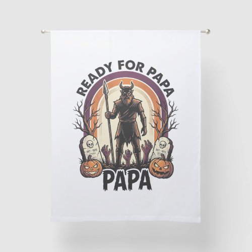 Halloween Papa Shirt Vintage Graveyard Sunset Desi Sheer Curtains