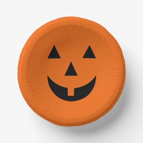 Halloween Paper Bowls_Pumpkin Face   Paper Bowls