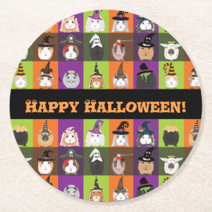 Halloween Paper Coaster Guinea Pigs