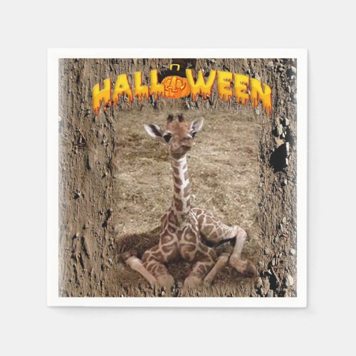 Halloween Paper Napkins Giraffe