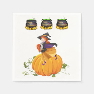 Halloween Paper Napkins, Pumpkin Napkins