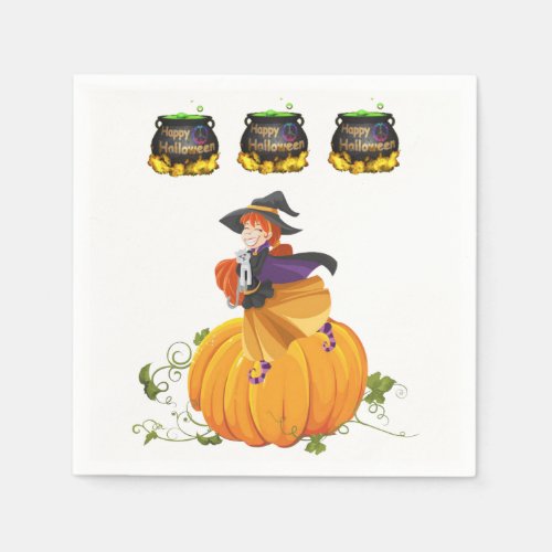 Halloween Paper Napkins Pumpkin Napkins