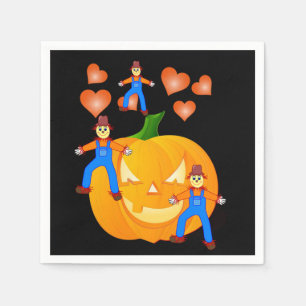 Halloween Paper Napkins, Pumpkin Napkins