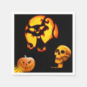 Halloween Paper Napkins, Skull Napkins