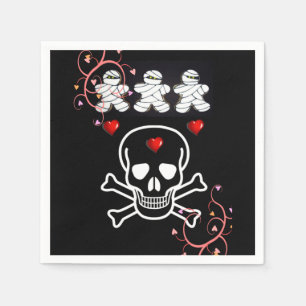 Halloween Paper Napkins, Skull Napkins