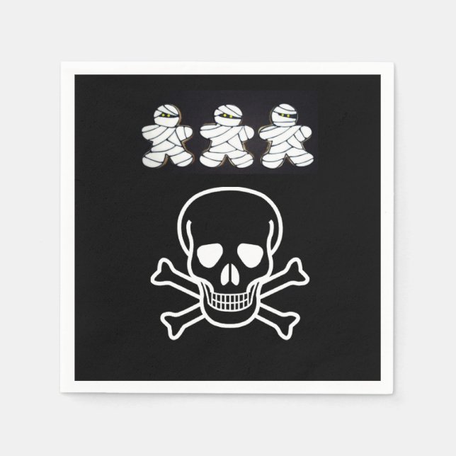 Halloween Paper Napkins, Skull Napkins (Front)