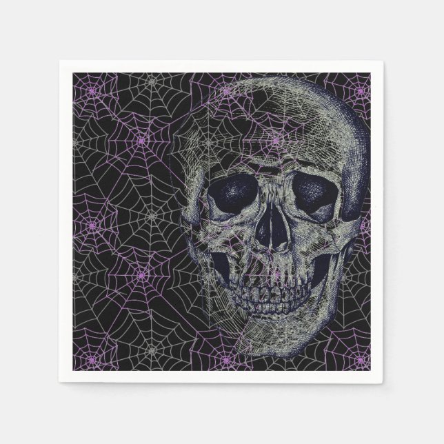 Halloween Paper Napkins-Skull  Paper Napkins (Front)