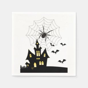 Halloween Paper Napkins, Spider Napkins