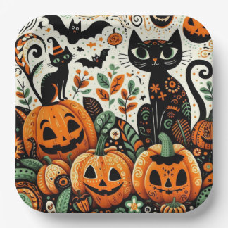 Halloween paper plates