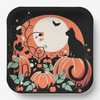 Halloween paper plates
