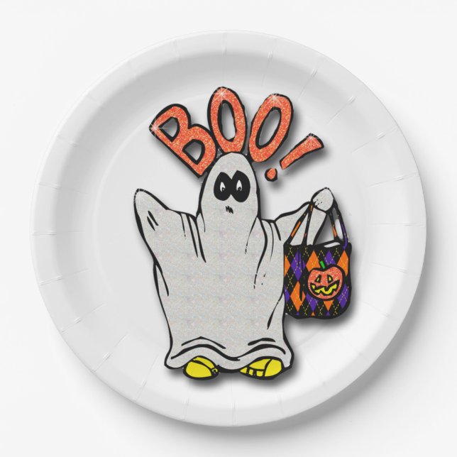 Halloween Paper Plates/Ghost Plates (Front)