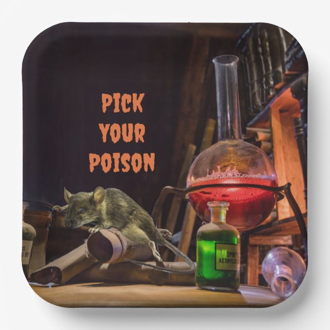 Halloween Paper Plates, Pick Your Poison Plates (Front)