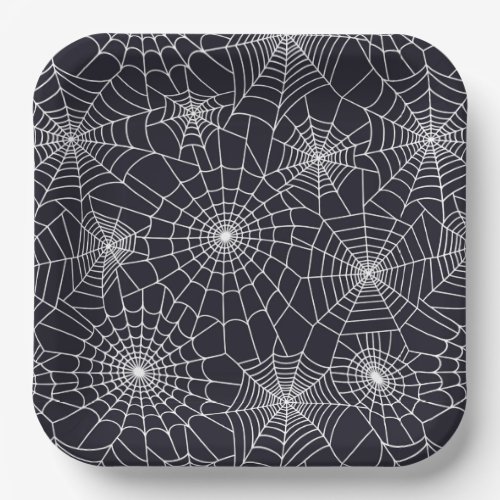 Halloween Paper Plates_Spider Webs Paper Plates