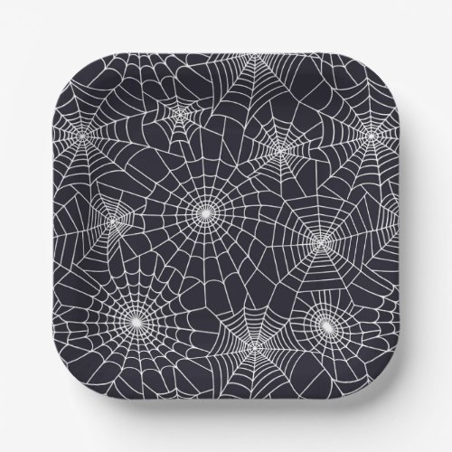 Halloween Paper Plates_Spider Webs Paper Plates