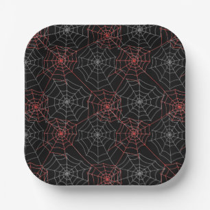 Halloween Paper Plates-Spider Webs  Plates