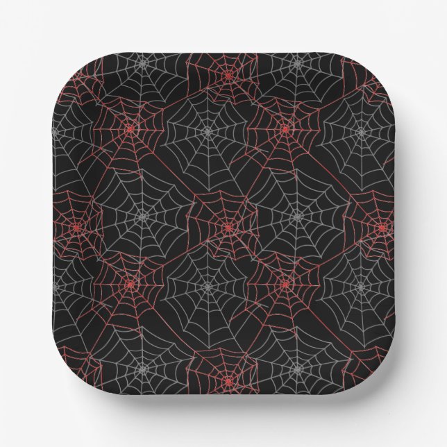 Halloween Paper Plates-Spider Webs  Plates (Front)