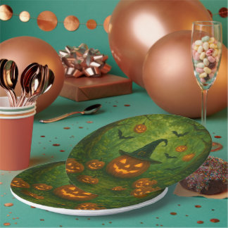 Halloween paper plates that blend in with nature