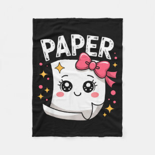 Halloween Paper Scissors Rock Matching Cute Paper Fleece Blanket