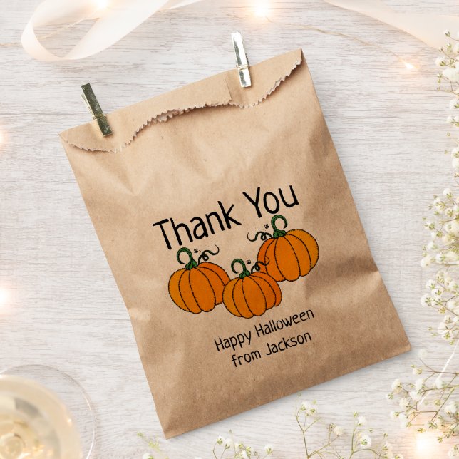 Halloween Paper Treat Favor Bags (Clipped)