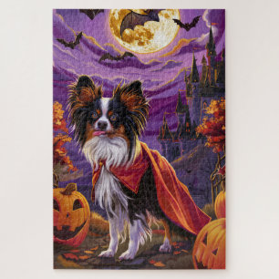 Halloween Papillon Vampire Pumpkins Scary Jigsaw Puzzle