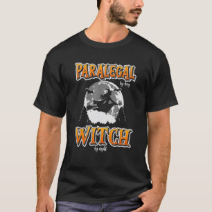Halloween Paralegal Witch Funny Cute Lawyer Women T-Shirt